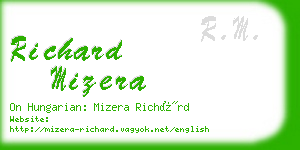 richard mizera business card